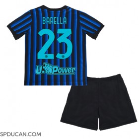 Dječji Nogometni Dres Inter Milan Nicolo Barella #23 Domaci 2025-26 Kratak Rukav (+ Kratke hlače)